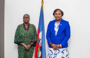 La ministre, Dre Sandra Paulémon, s’est discuté avec Mme Dabagai DABAGAI, la directrice pays de l&rsquo;UNOPS en Haïti